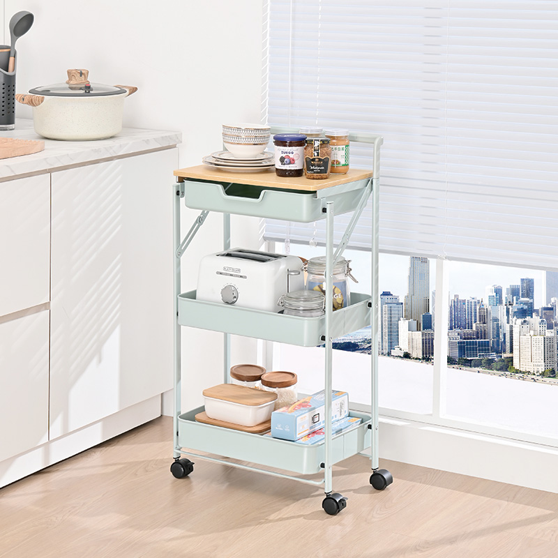 3 Tier Foldable Rolling cart