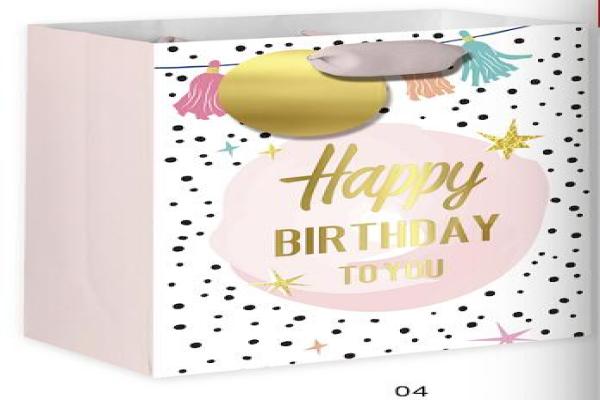 Birthday gift bag with stamping