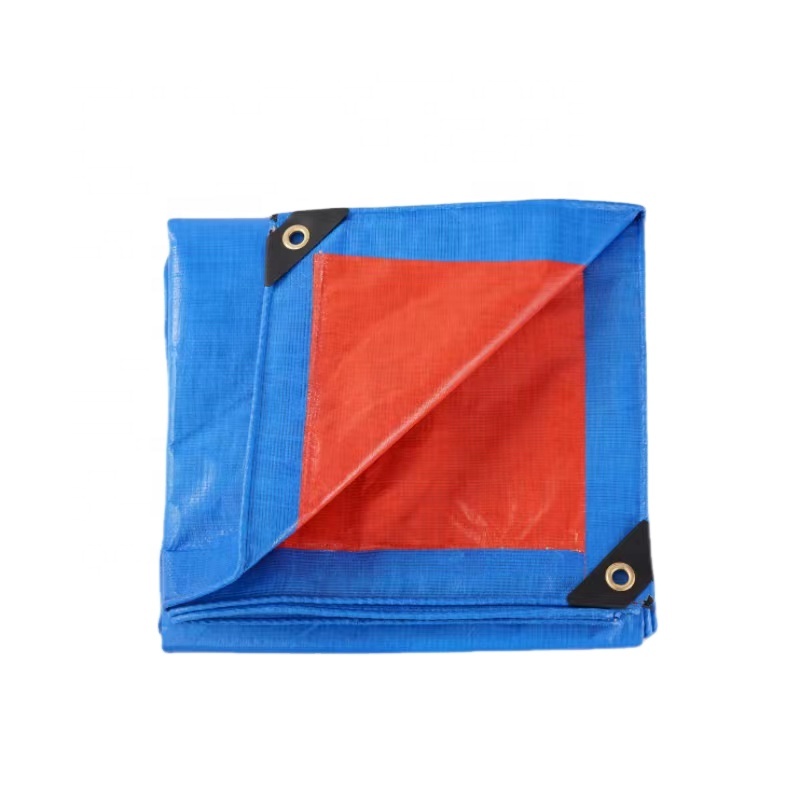 blue orange colour small rolls finished tarps PE sheet fabric tarpaulin sizes sunshine proof water