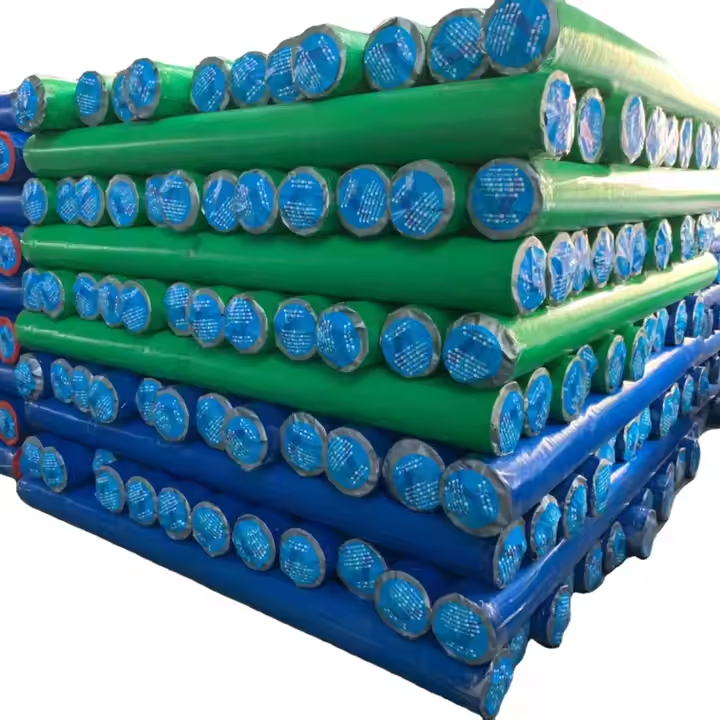 Waterproof Green Silver Tarpaulin PE Tarps Fabric / Canvas / Sheet / Roll For Truck Cover& Boat