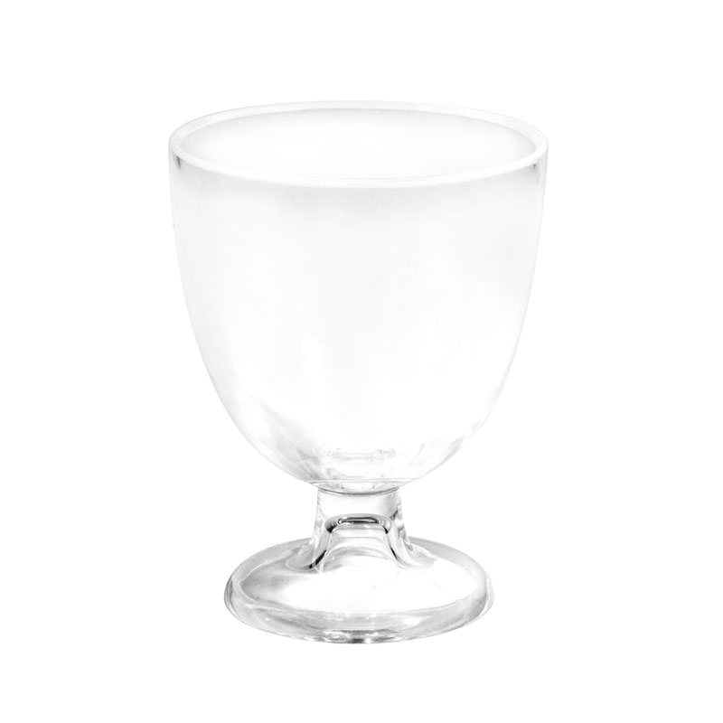 Silicone transparent high footed cup