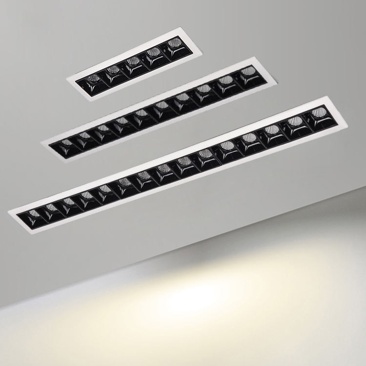 Recessed Indoor Linear Focus Spot Aluminum Lighting Led Ceiling Light Embedded Grill Light