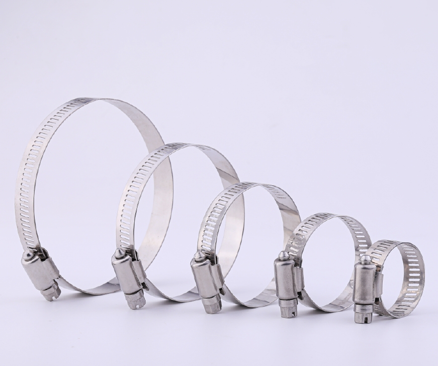 Worm drive hose clamp