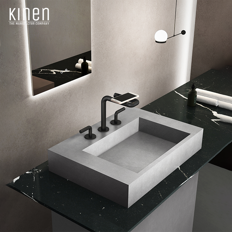 Kinen The Loop Hidden Shelf Basin Mixer in Matt