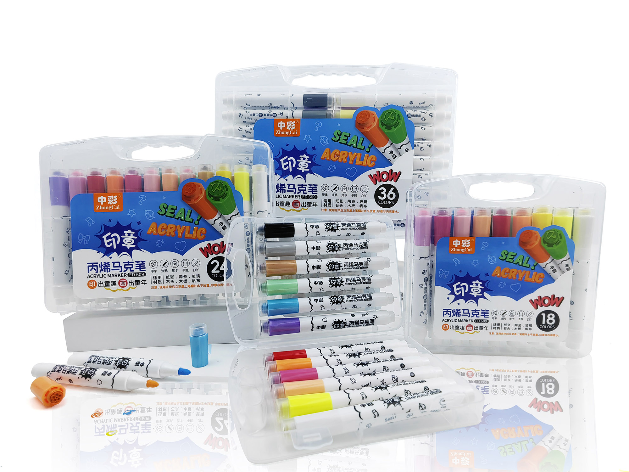 609 Acrylic Marker withe Stamper