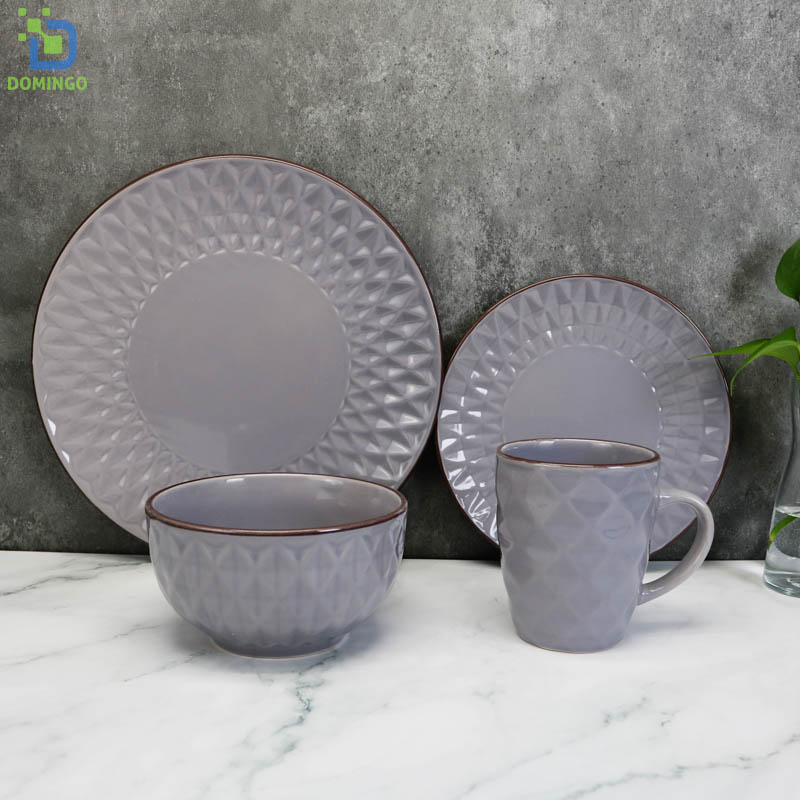 Wholesale western Dinner Set New Design Restaurant Hotel Home 16 Piece Stoneware Dinnerware Set