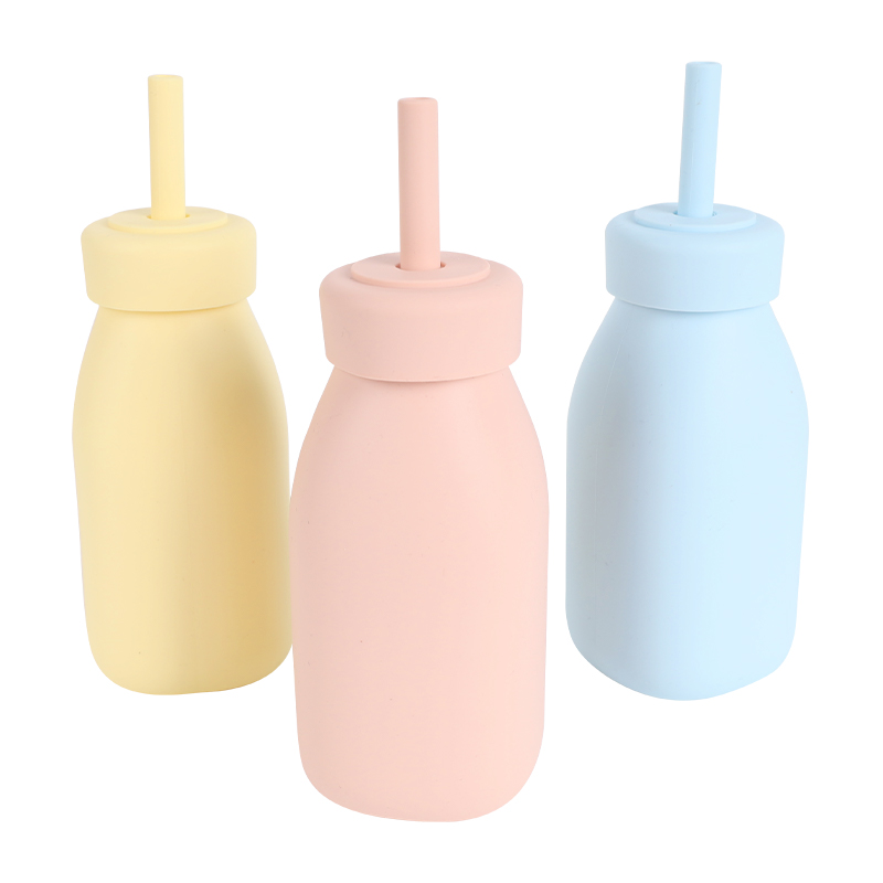 KASU CP022 Milk Bottle Shape Silicone Baby Drink Bottle