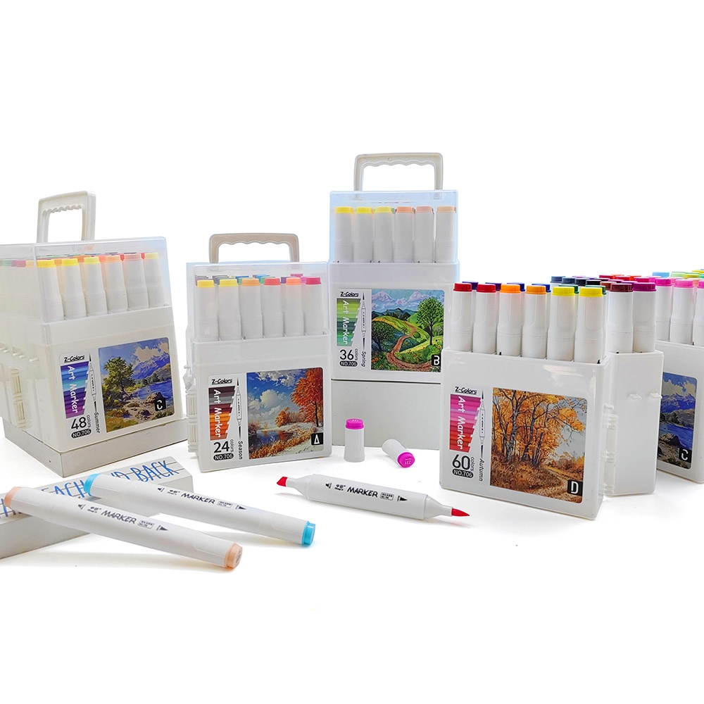 Z-Colors 706 Dual-Tip Art Marker in Folding-Box