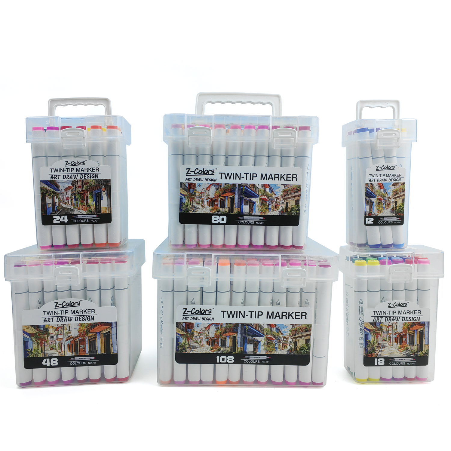 Z-Colors 701 Triangle Art Marker with dual-tip