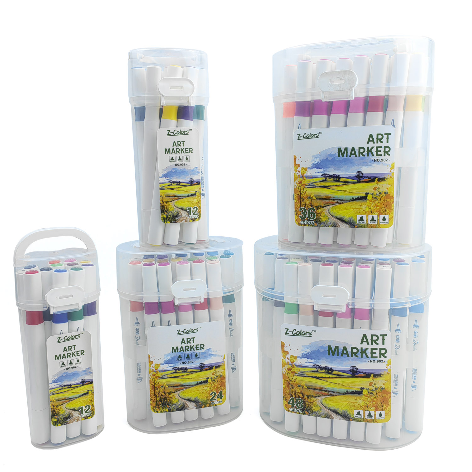 Z-Colors 902 Square barrel dual tip Marker Pen