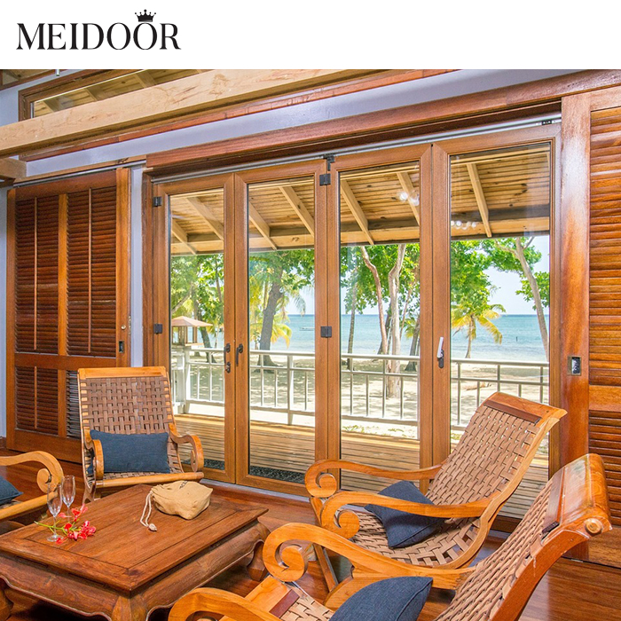 Heavy Duty Profile Balcony Patio Glass Patio Exterior Interior Aluminum Sliding Bi-Folding Door