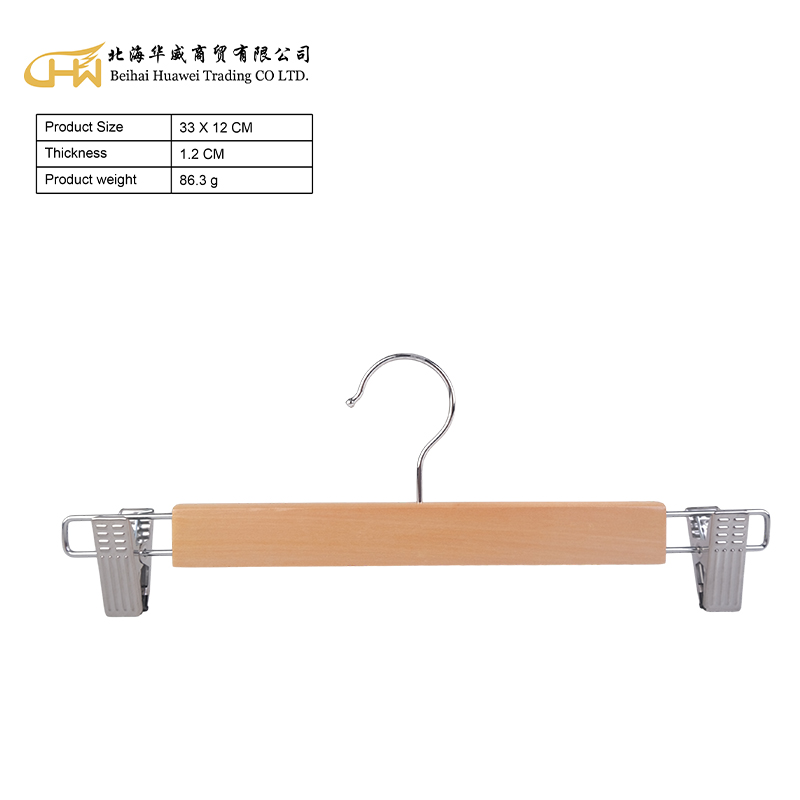 Wooden hangers Chrome plated metal hook ,Non-slip PVC tube, Round bar,U notches,Straight