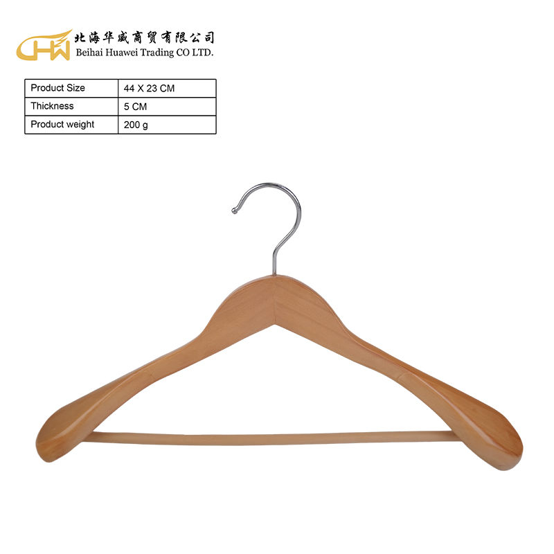 Wooden hangers Chrome plated metal hook ,Non-slip PVC tube, Round bar,U notches,Straight