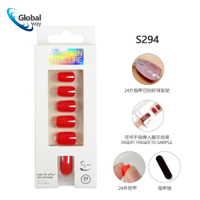 24pcs of fake nail pieces