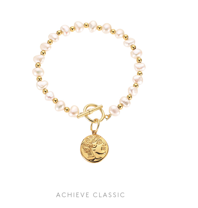 S925 sterling silver Baroque pearl bracelet