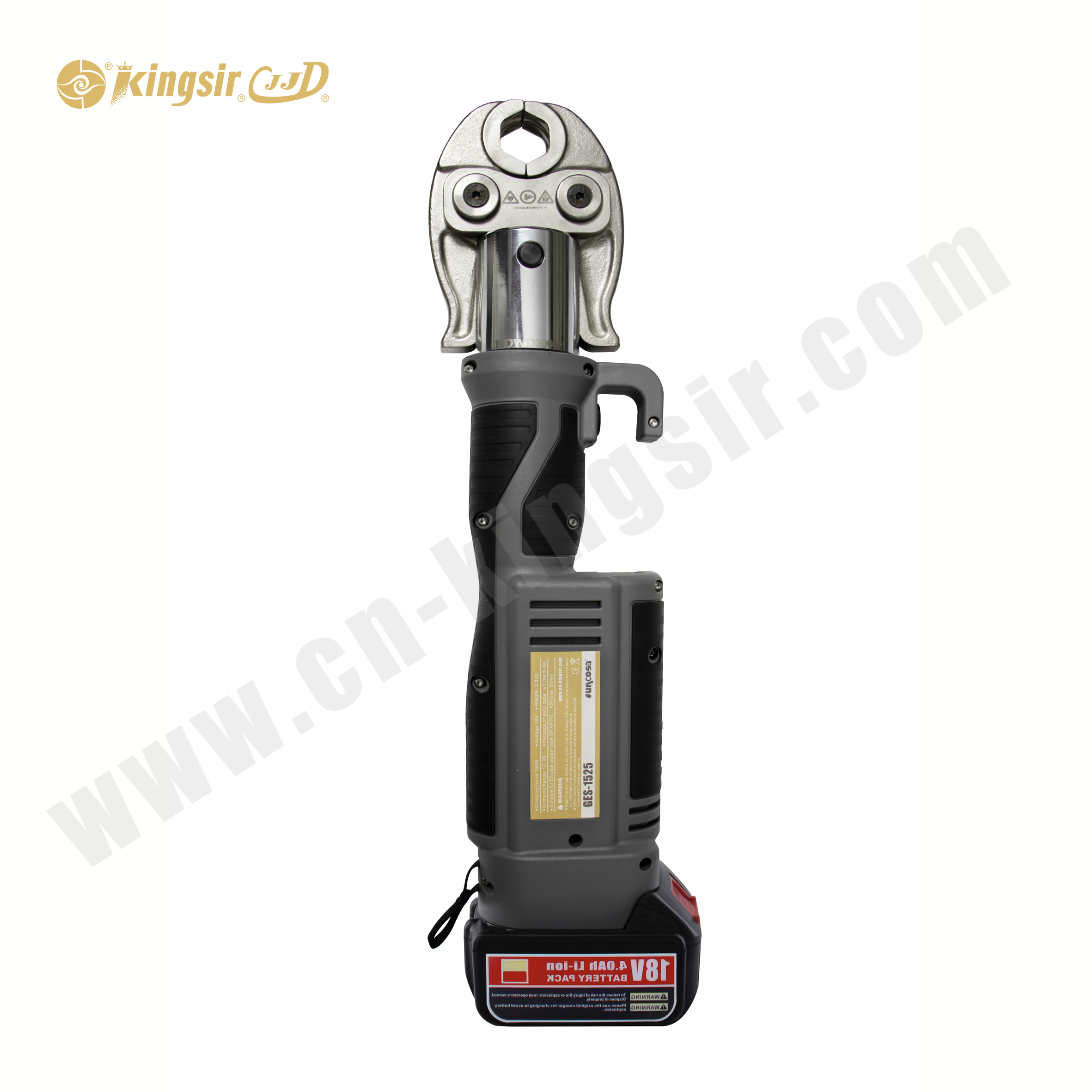 Rechargeable hydraulic pipe fitting tool