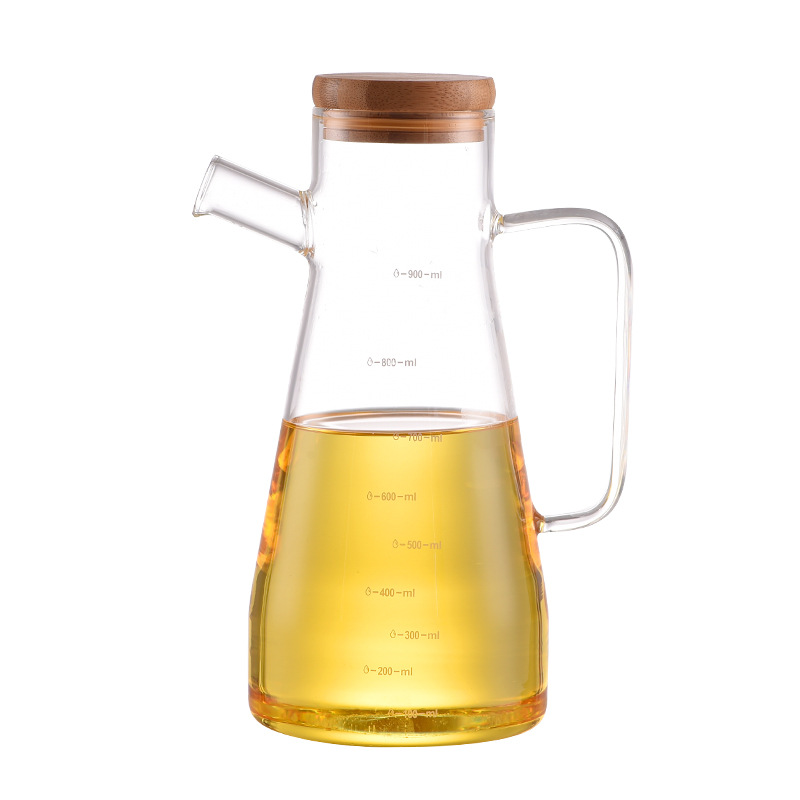 Glass oil can