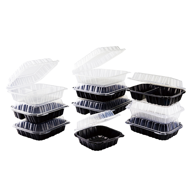 Disposable two-color one-piece meal box
