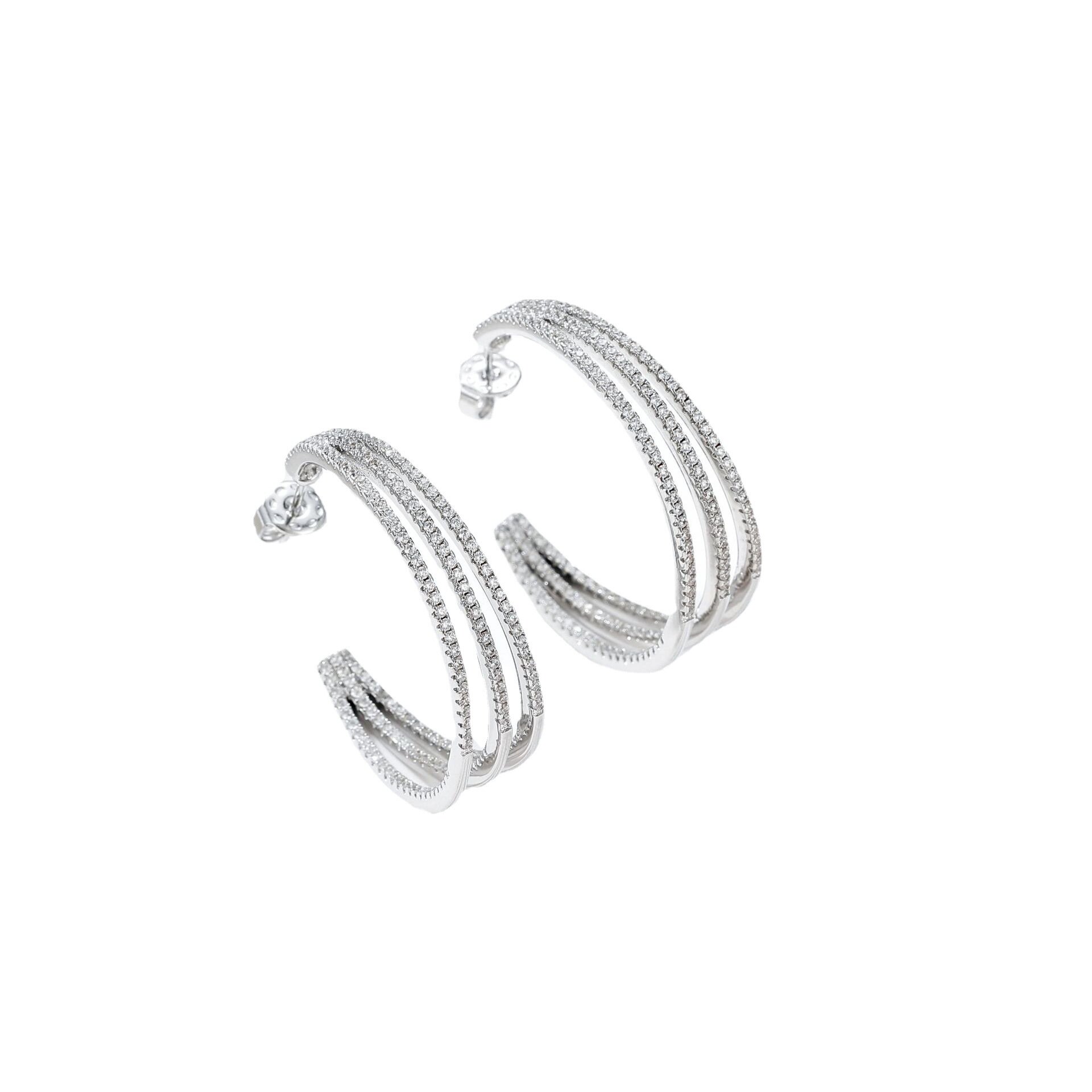 European and American retro exaggerated big circle personality earrings