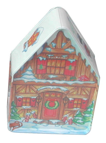 House shape tinbox