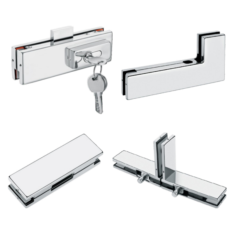 Glass door patch fitting
