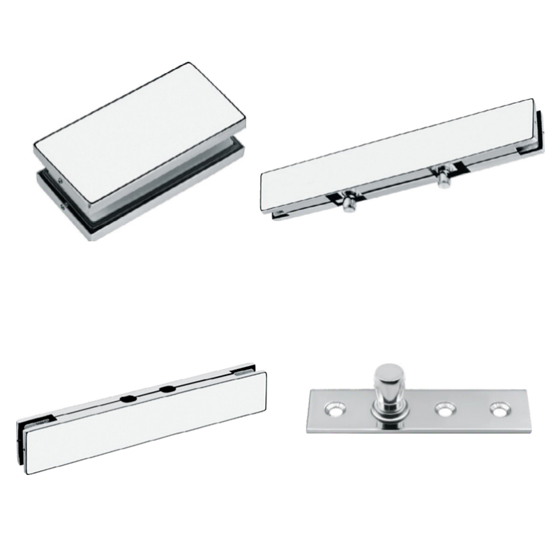 Glass door patch fitting