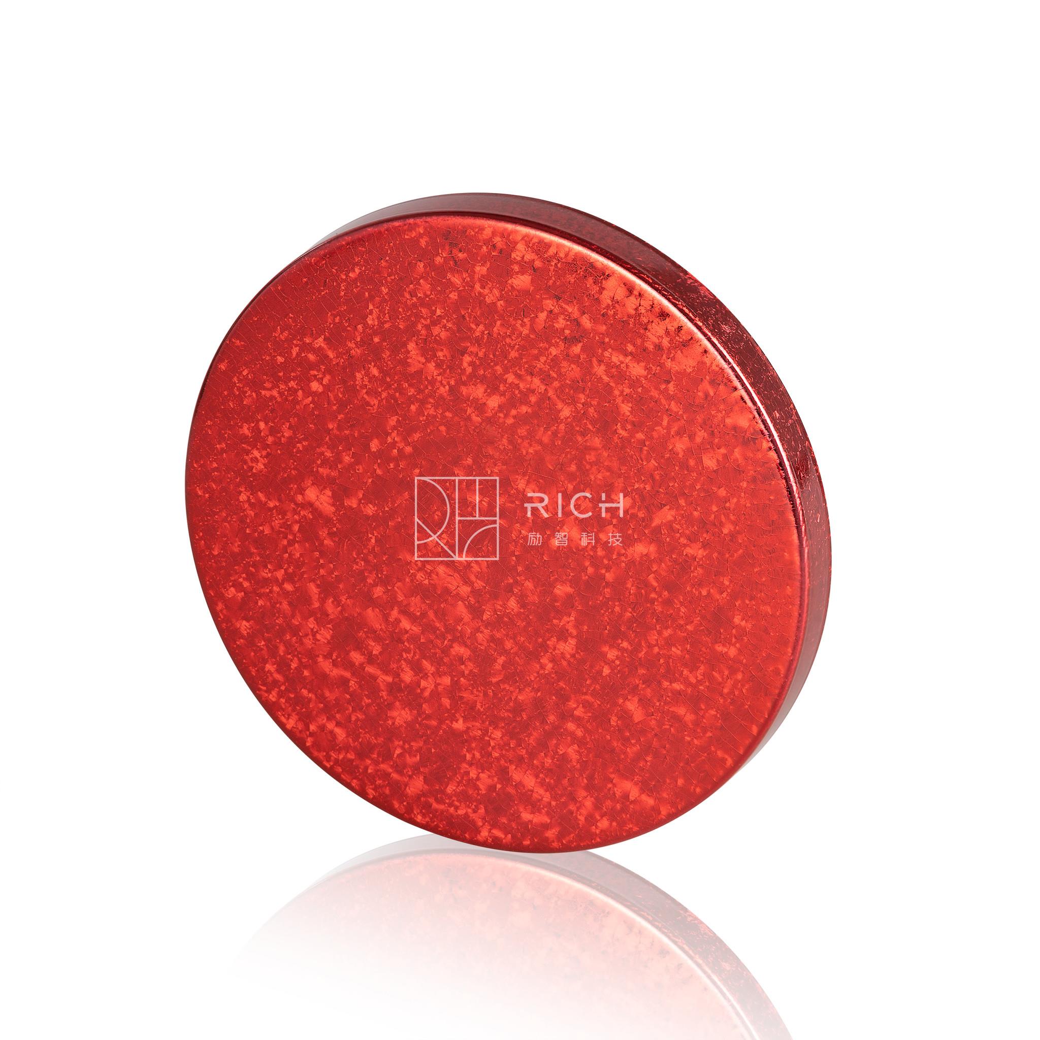 UV Plating Cracking Red Iron Candle Jar Lid