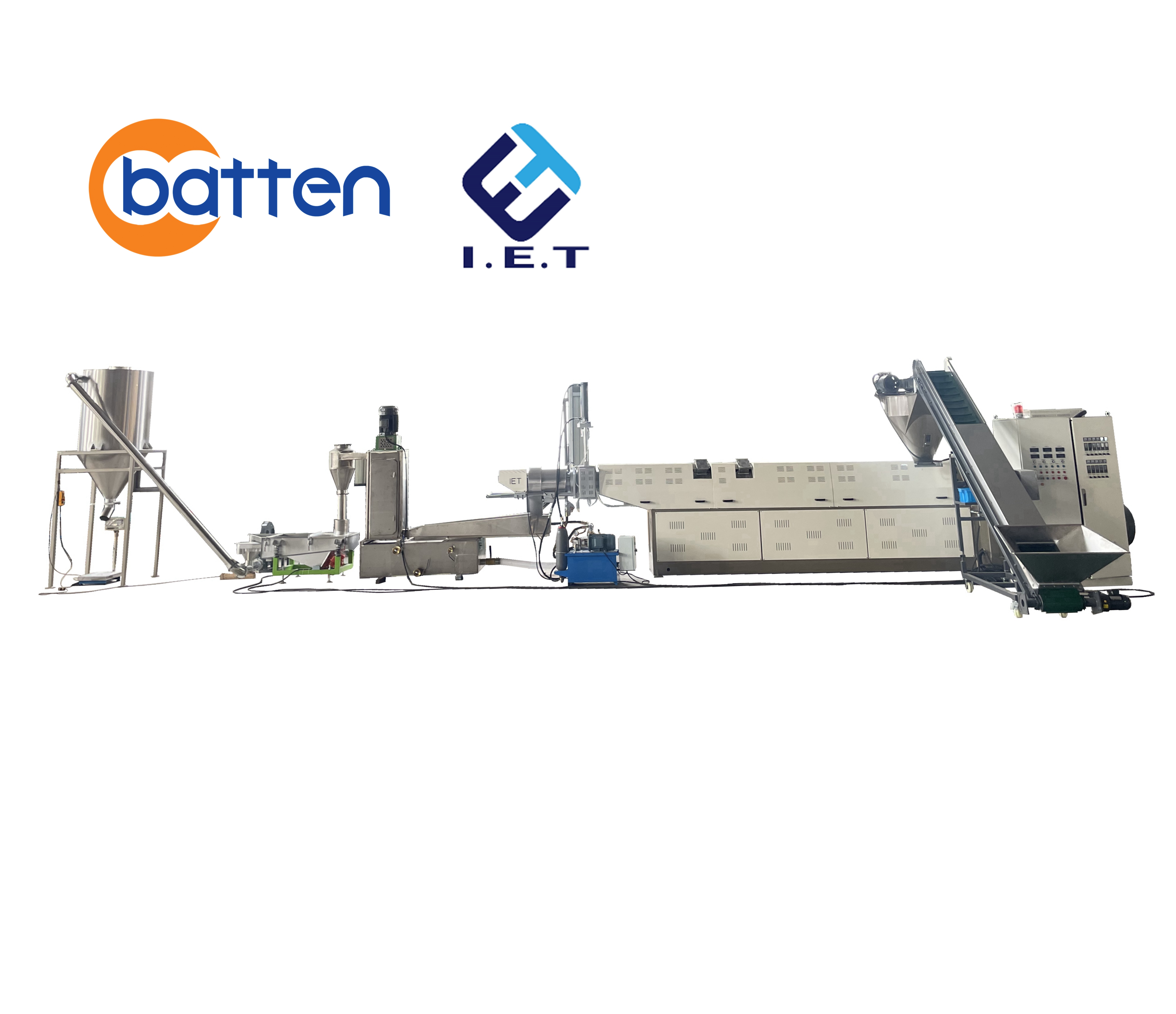 Reclying pelleting extrusion line