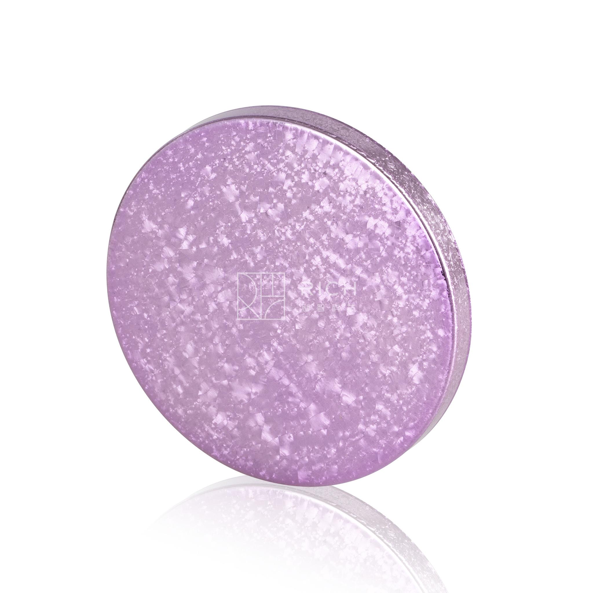 UV Plating Cracking Purple Iron Candle Jar Lid