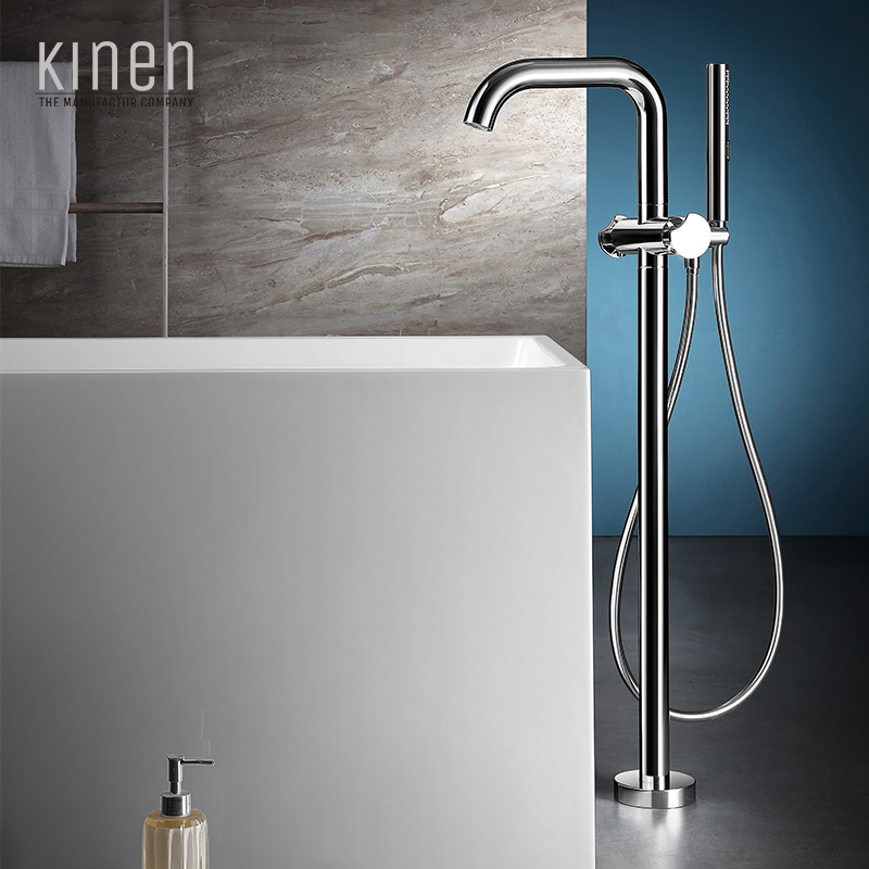 Kinen Elite Series Single Lever Bath Mixer Floor-standing in Chrome