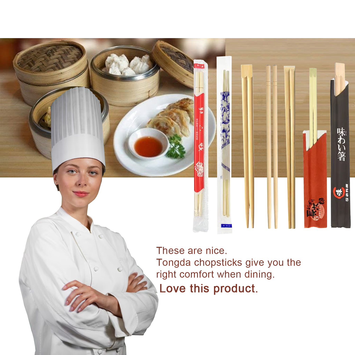 Environmentally friendly natural color healthy bamboo chopsticks customized hot sale party