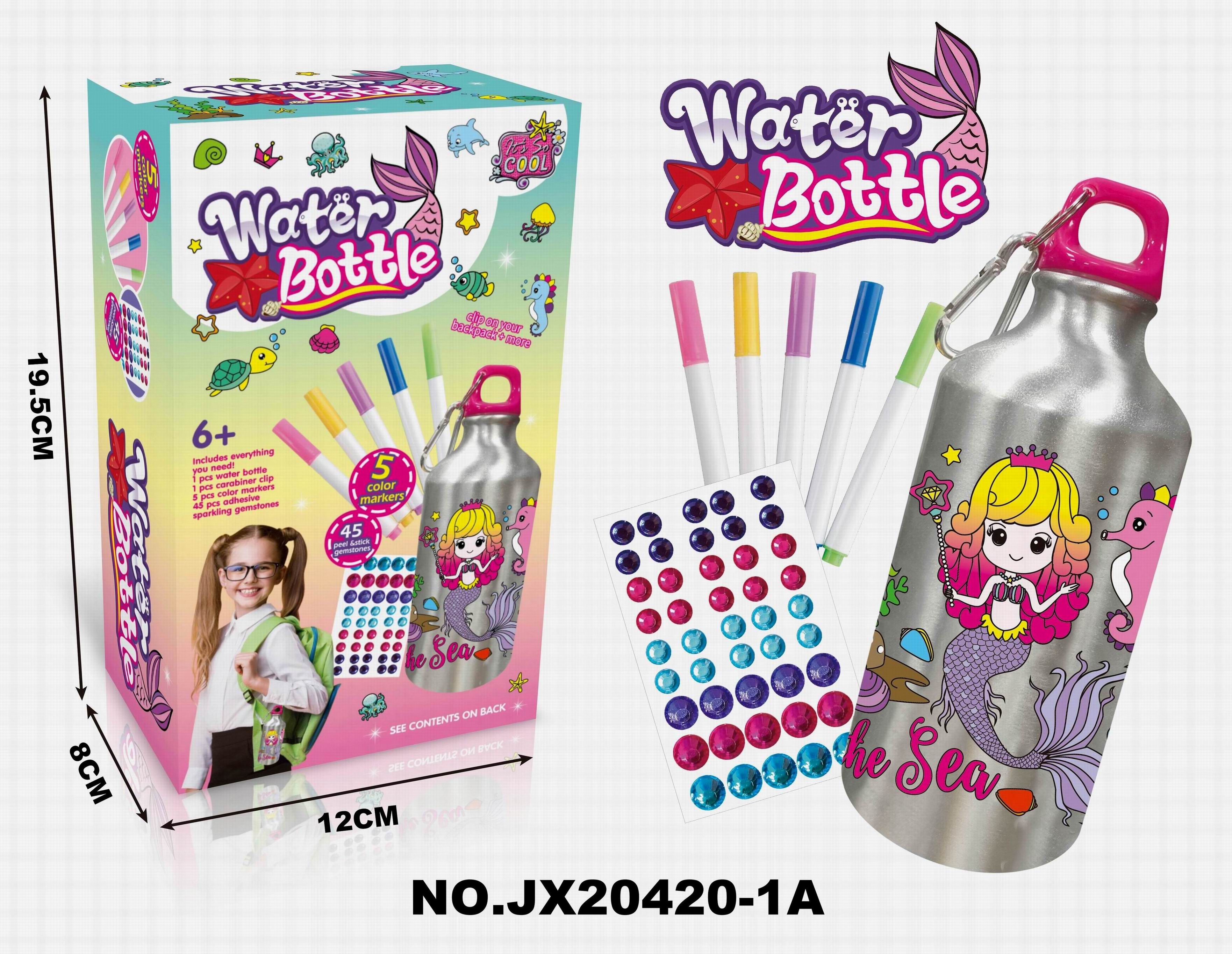 DIY Mermaid Doodle Bottle (500ML 5-color Watercolor pen)