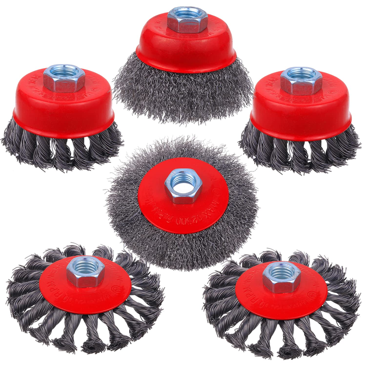disc type twisted circular wire steel derusting deburring steel wire brush for thin strand