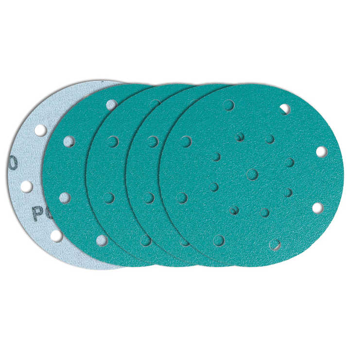 Green Ceramic Sanding Disc 6 Inch 180 Grit Hook and Loop Round Sand Paper for Automotive Wood Metal