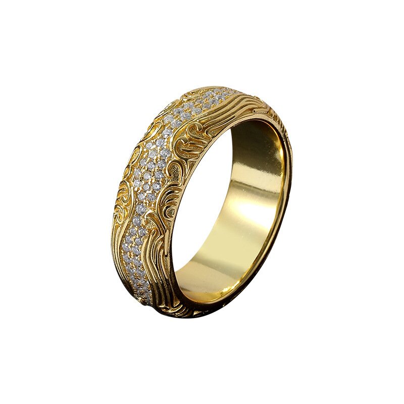 Europe and the United States fashion S925 silver men's trend personality ring