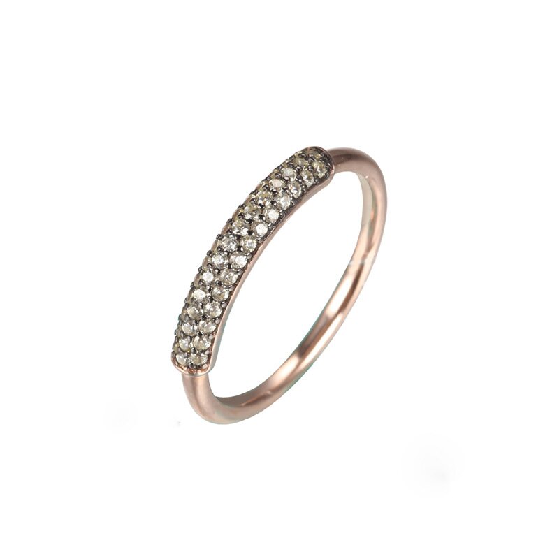 Cross-border new personality simple fashion Zircon ins trend ring