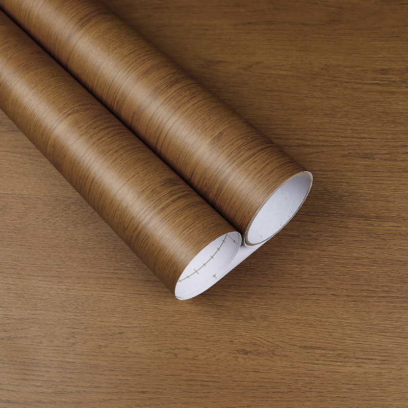 Self adhesive wood grain vinyl