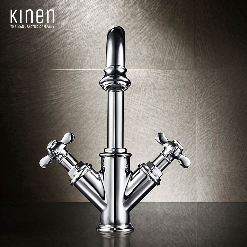 Kinen Danube Series Double Lever Basin Mixer in Chrome