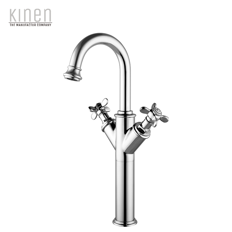 Kinen Danube Series Double Lever Basin Mixer in Chrome