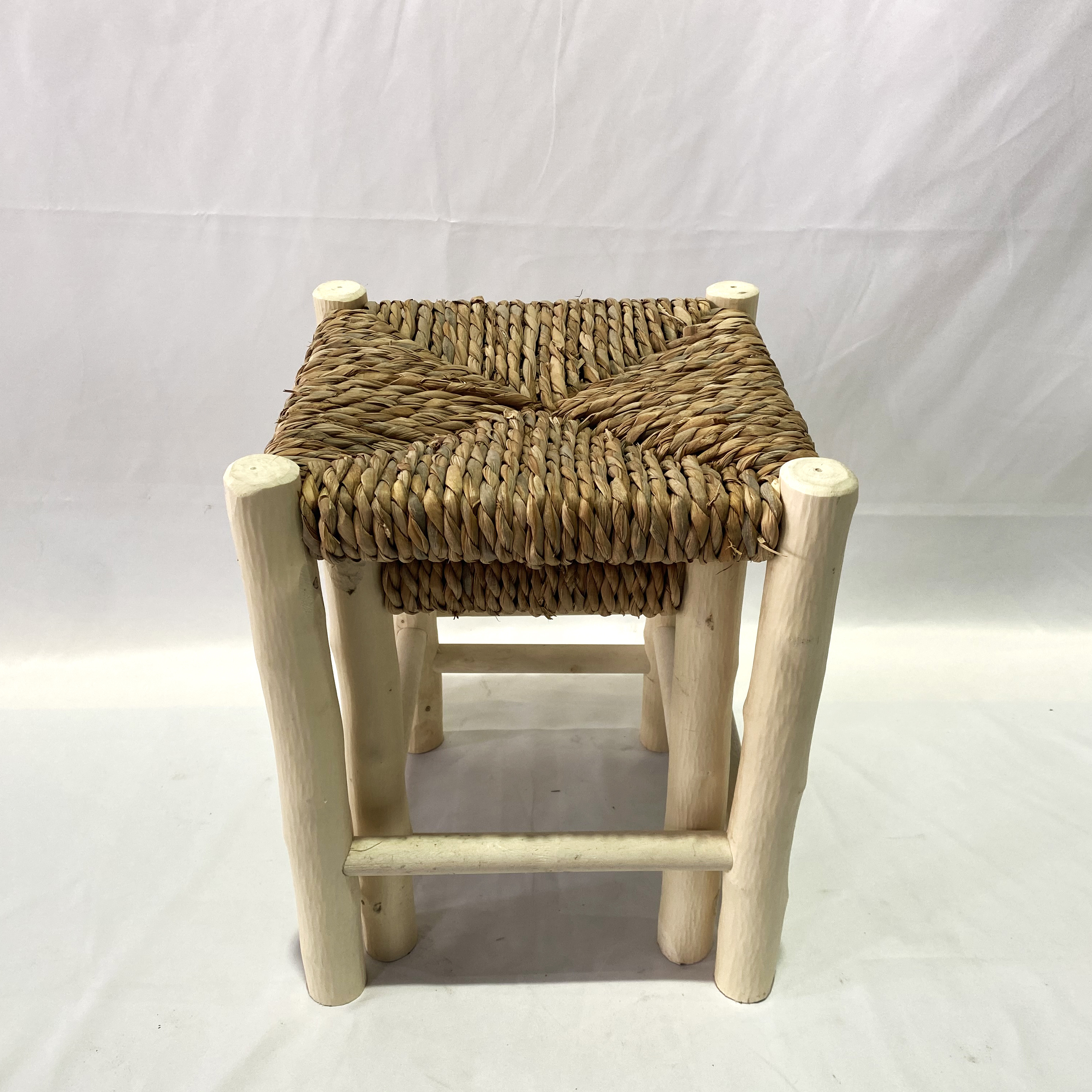 S/2 straw woven stool