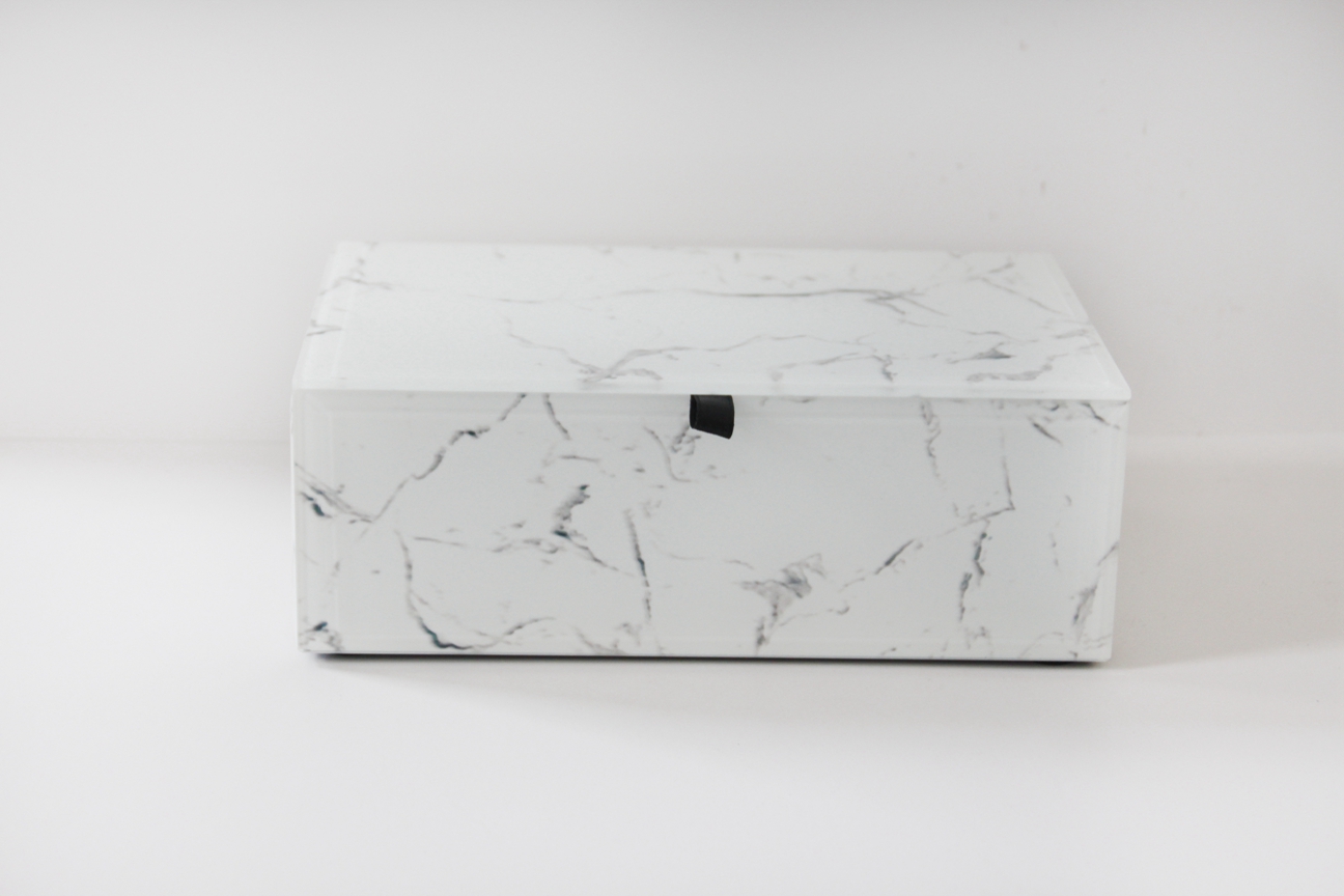 marble pattern，glass，box