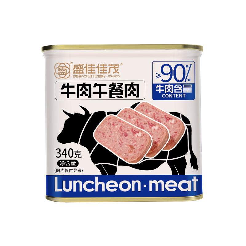 Canned beef luncheon meat