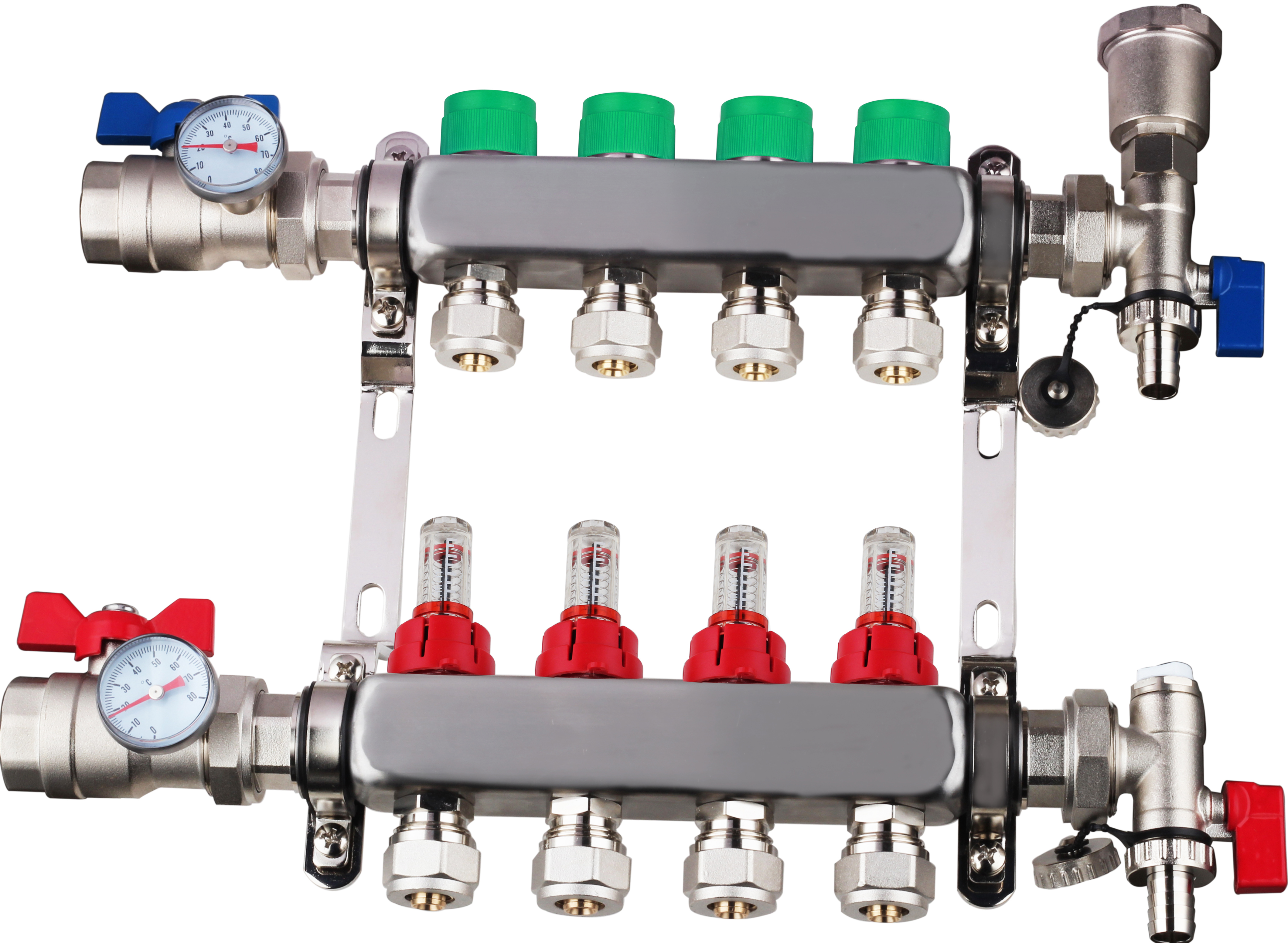Dynamic Water Distribution Manifolds system Brass Body Cartridge Flow Meters 50mm