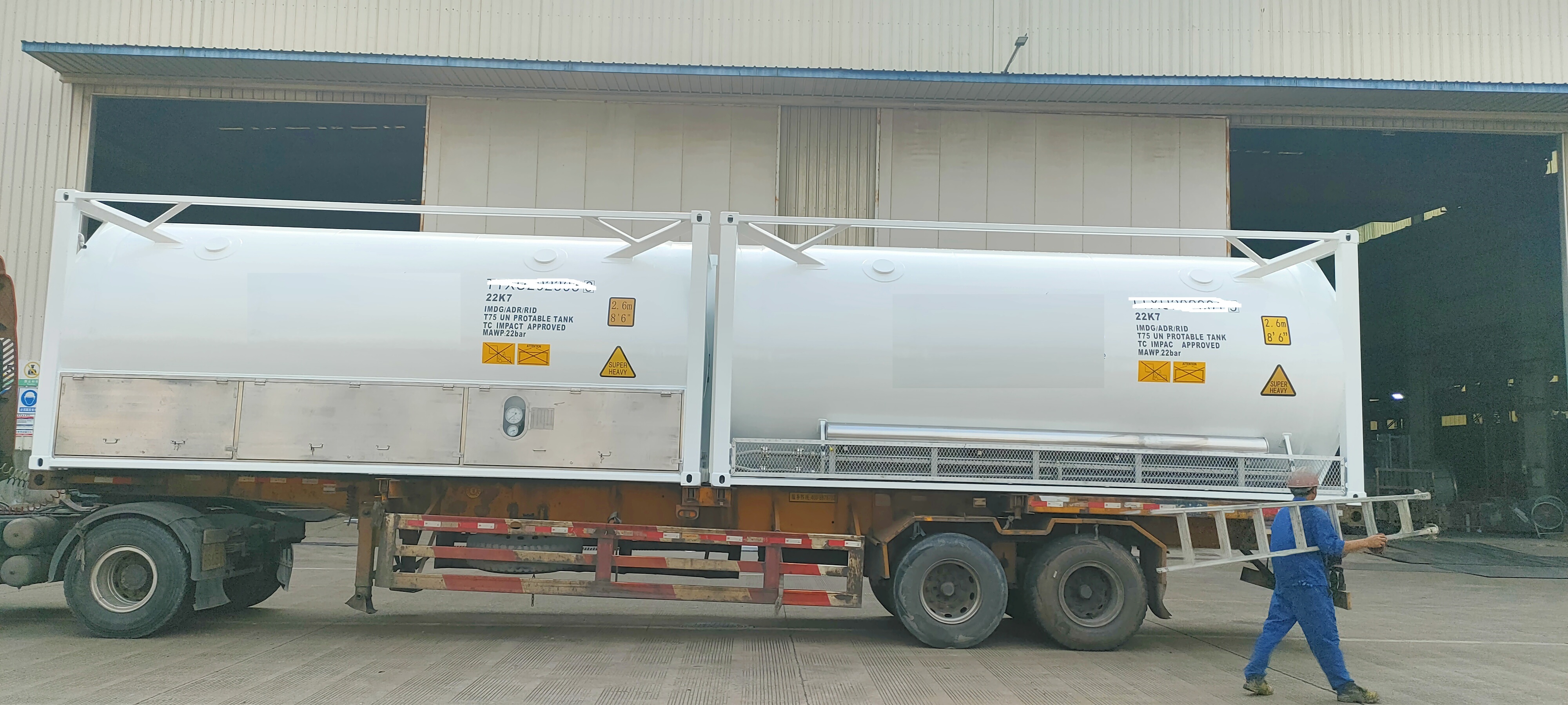 T75 ISO Tank Container, Liquid Oxygen ISO Tank, 20ft Tank Container, LNG ISO Tank