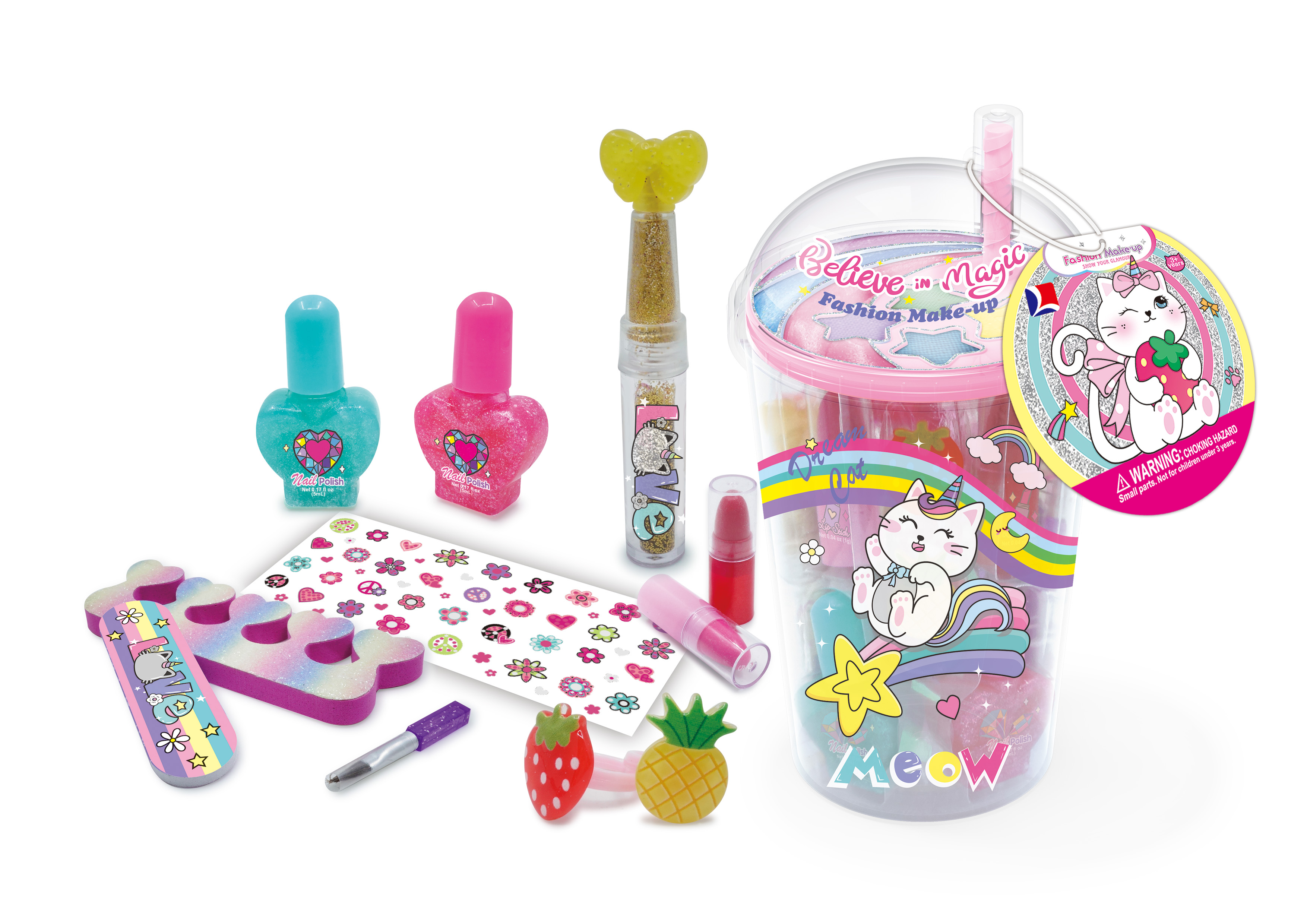 Children's cola cup makeup toy set