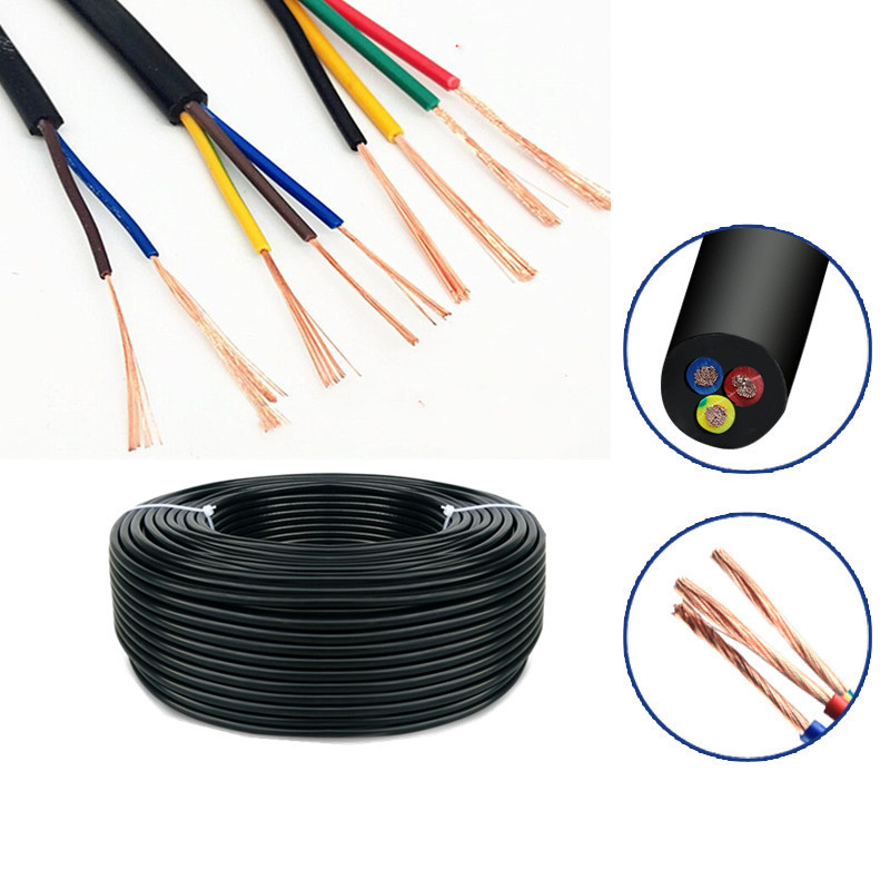 RVV cable 3X1.0mm 4X1.5mm 3x2.5mm insulated pvc flexible electric wires cable in China factory