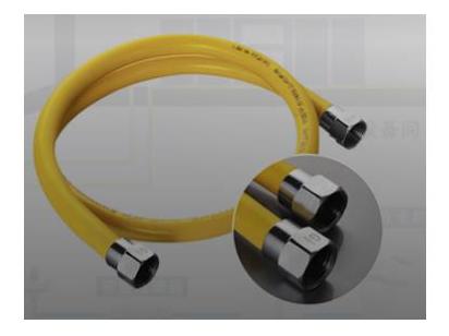 Stainless steel corrugated hose for mobile gas appliances connection