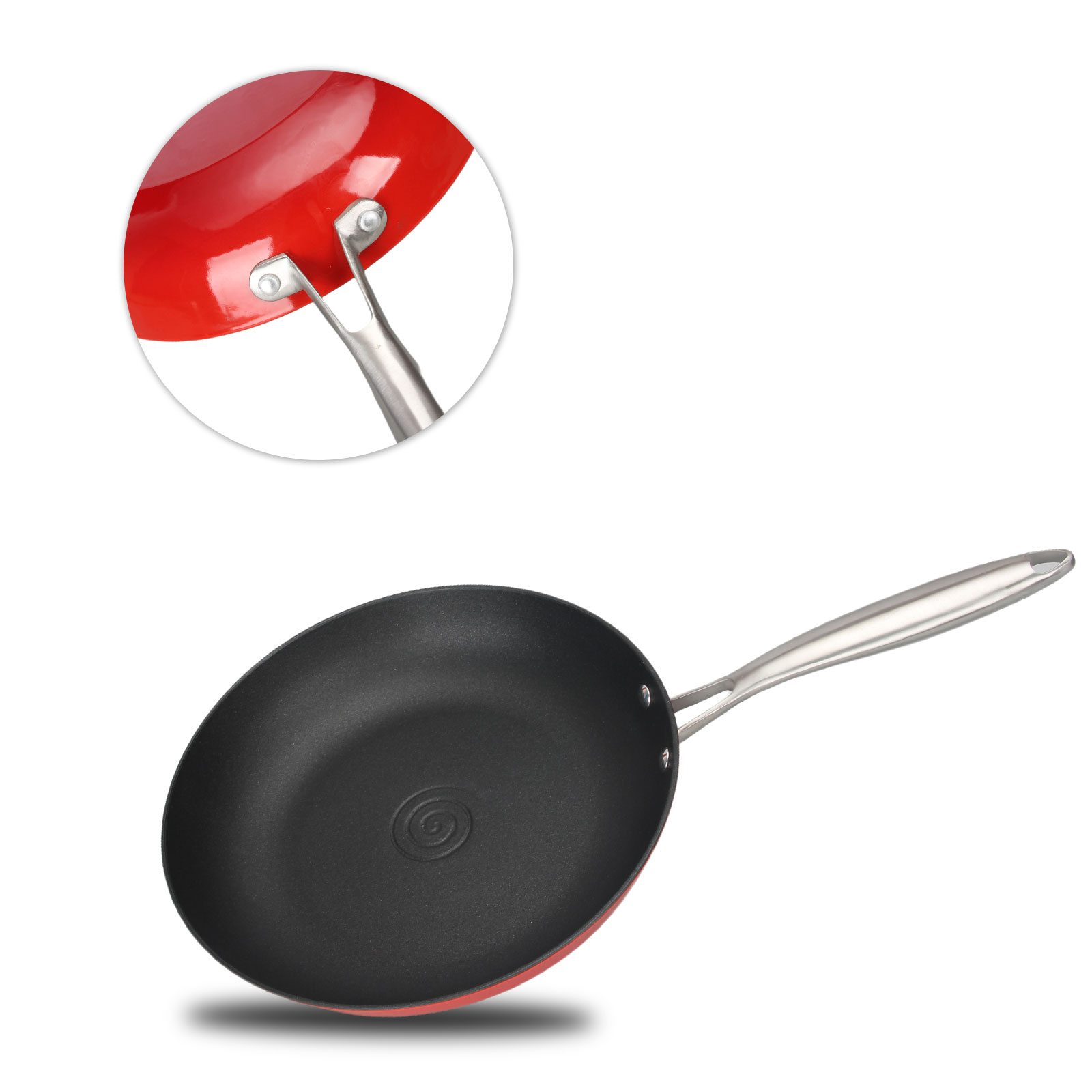 Huabang swirl pattern non-stick cast iron skillet