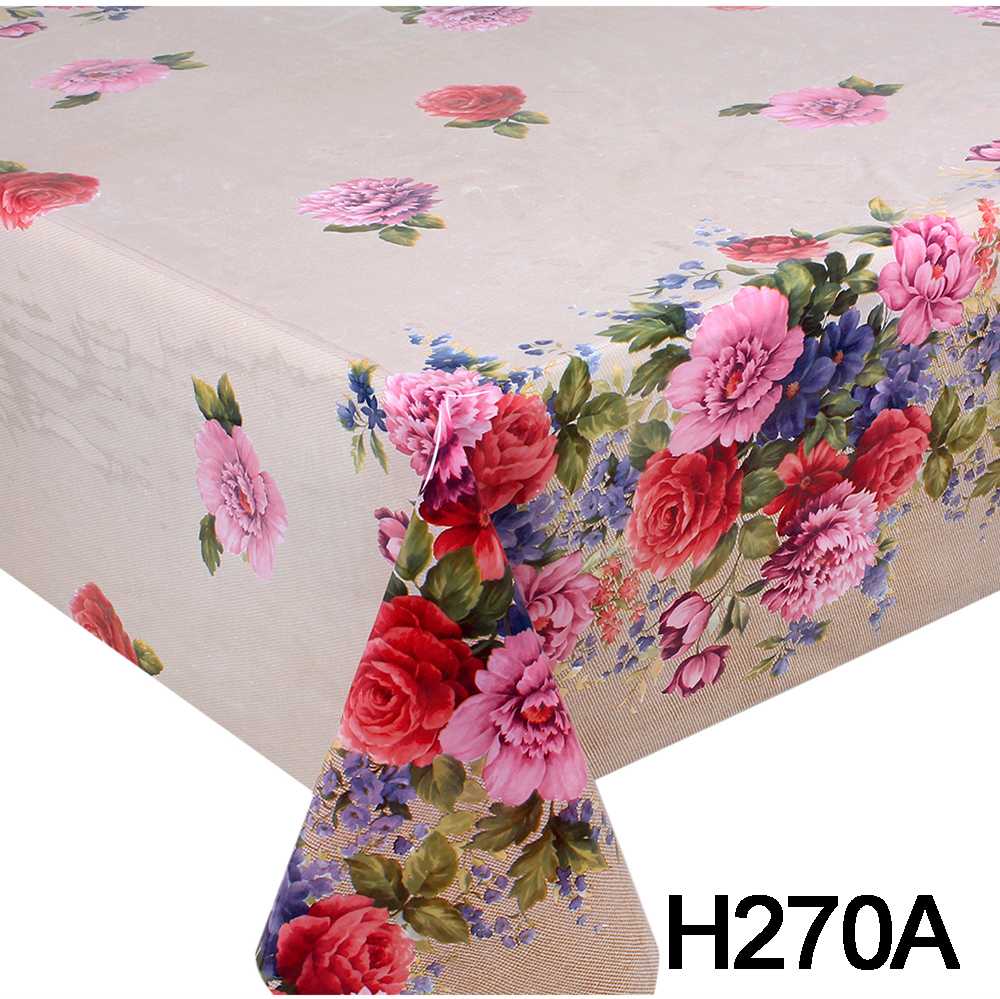 PVC Tablecloth with Fabric Backing