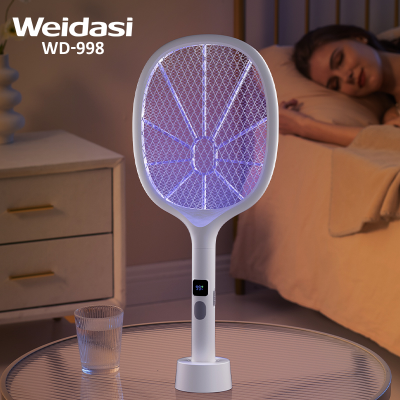 Factory direct sell rechargeable electric 2 in 1 mosquito fly swatter bug zapper bat mosquito kill